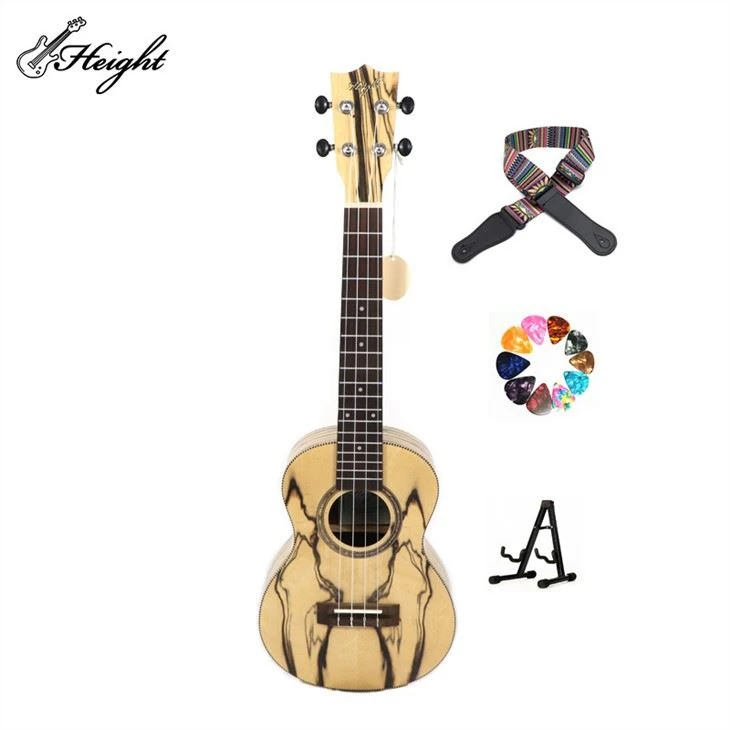 White Ebony Wood Fingerboard Ukulele