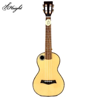 HCE26-WT 26'' Ukulele ساتھ فریٹ ہول سائیڈ فریٹ ہول